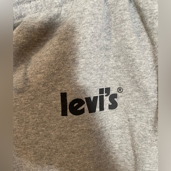 Levi's Light Grey Graphic Cotton Blend Sweatpants Men's Size XL Relax Athleisure - Picture 4 of 10
